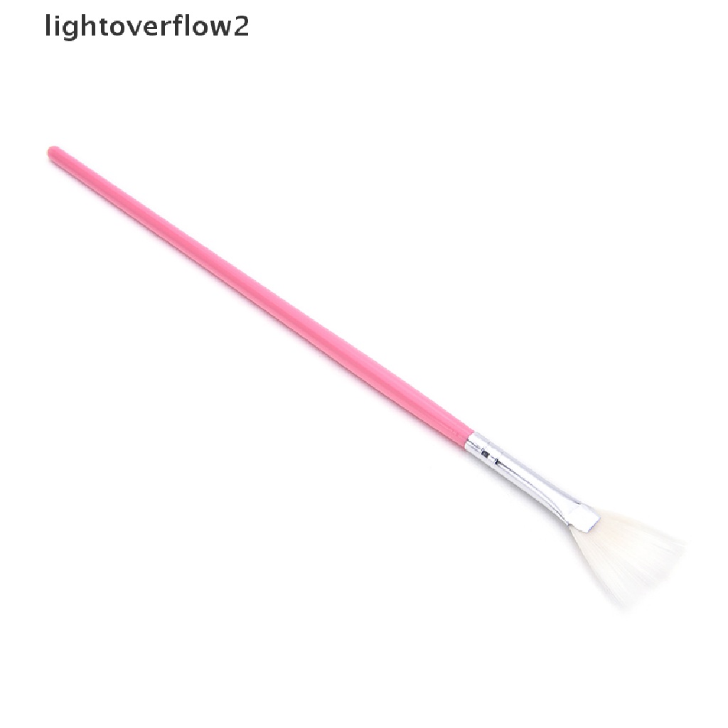 (lightoverflow2) 1pc Brush Nail Art Bentuk Kipas Warna Gradasi