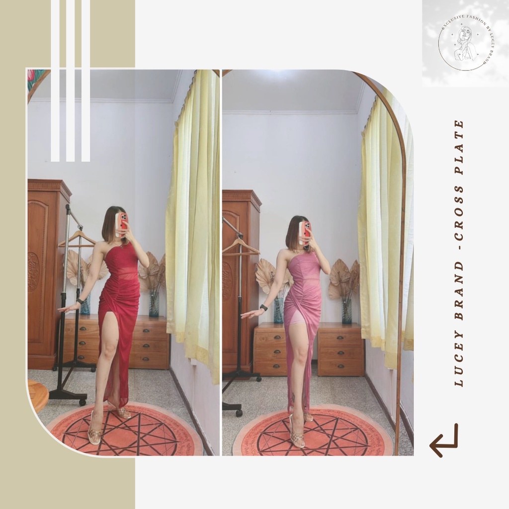 Lucey Brand Bali| Long Dress Cross Plate Longdress Panjang Wanita Perempuan Remaja Dres Sexy  Dresse