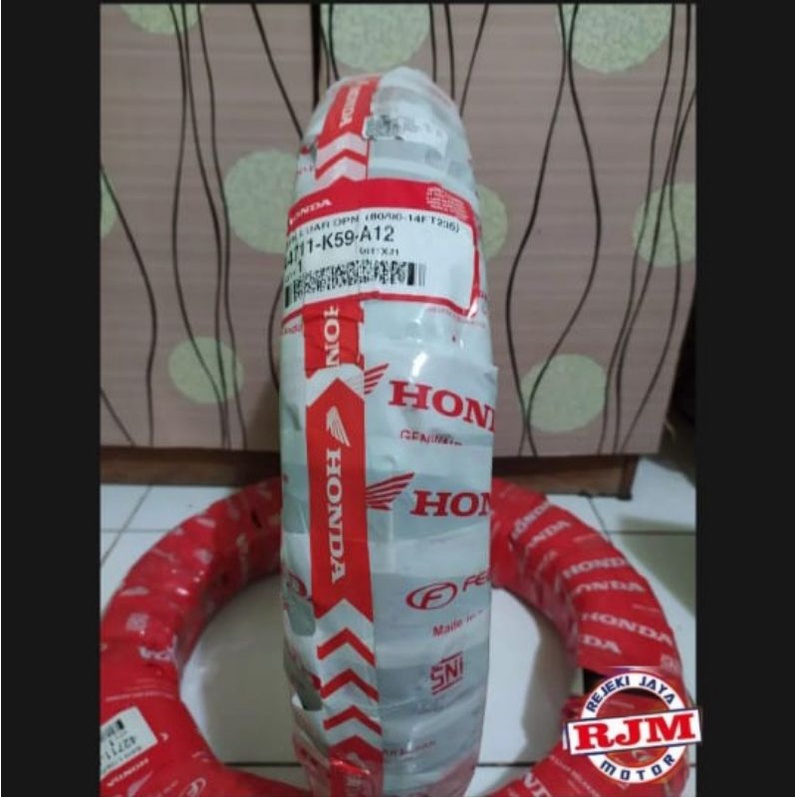 BAN LUAR AHM MOTOR FEDERAL (80/90-14 k59A 12 TUBELESSS)