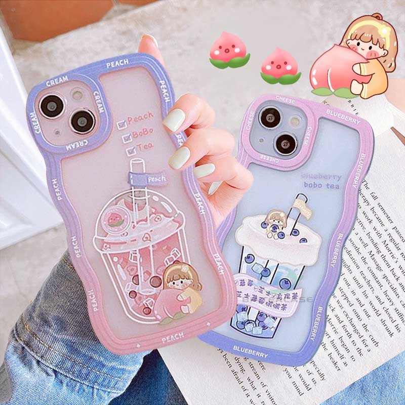 Casing TPU Redmi Note 11S 11 Pro 10C 10A 9C 9T 9A 10 5G 10S 9 8 Poco M3 Pro X3 Pro NFC Motif Minuman Teh