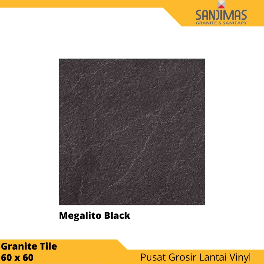 Jual GRANIT LANTAI 60X60 SANDIMAS LANTAI GRANIT MEGALITO BLACK