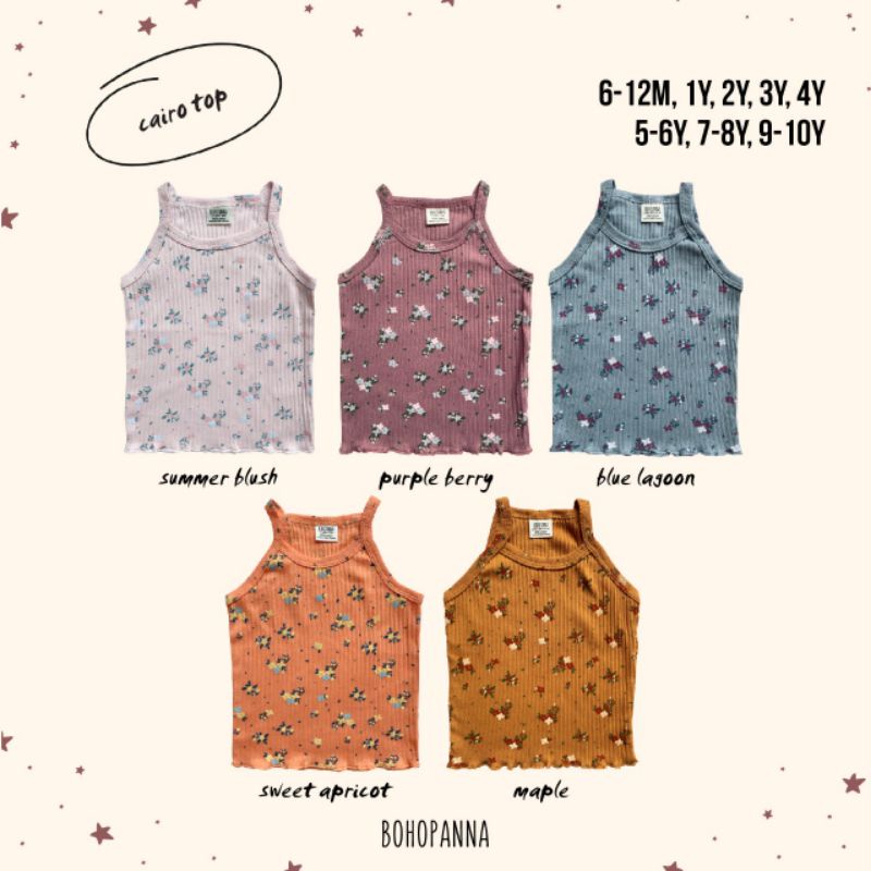 BOHOPANNA - CAIRO TOP - BAJU ANAK PEREMPUAN - TANKTOP ANAK - ATASAN ANAK