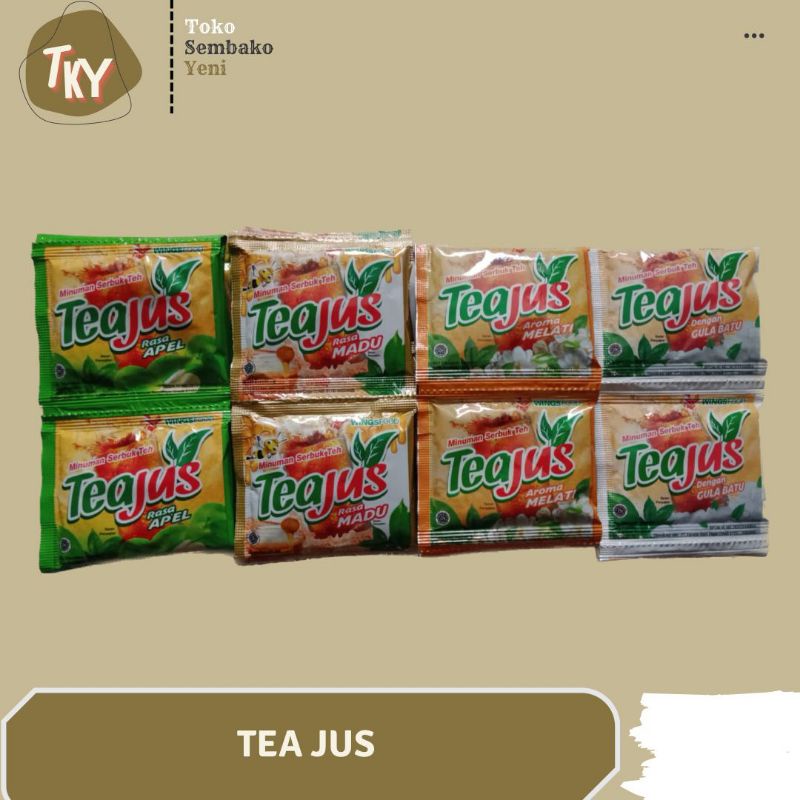 

Tea Jus 1 renceng (isi 10 sachet)