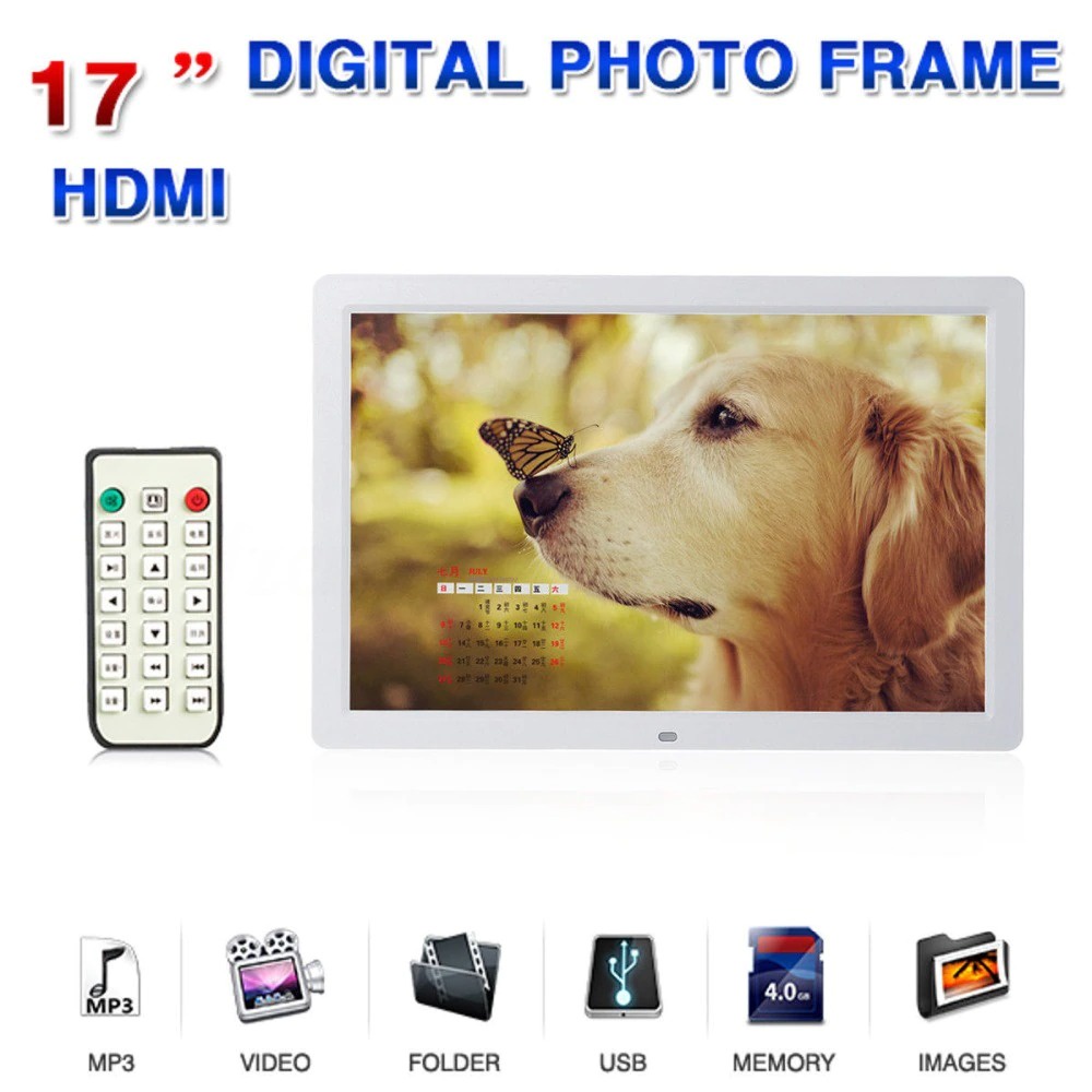 Digital Foto Frame LED 17 Inch HD 1080P - Resolusi 1440x900