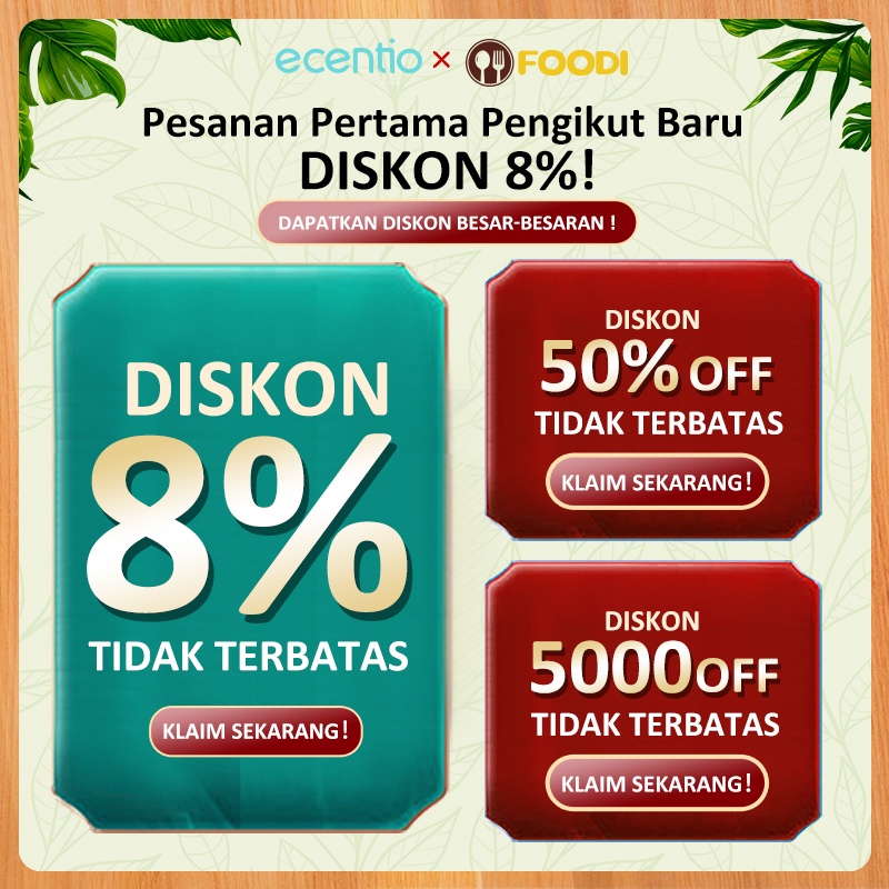 FOODI Kotak Makan 2 susun 1600ml Dark biru Kotak Bekal Anti Bocor lunch box Double layer Bento tempat makanan Free sendok&amp;sumpit warna