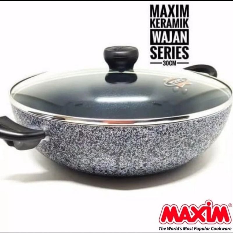 Maxim wok neostone marble ceramic wajan penggorengan