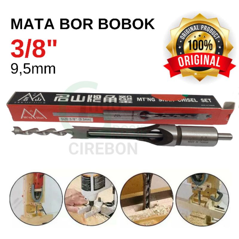 Mata Chisel Ming Shan 3/8 Atau Tatah Bobok Kayu Atau Hollow Mortice Chisel &amp; Blitz 3/8 (9,5mm) Mingshan