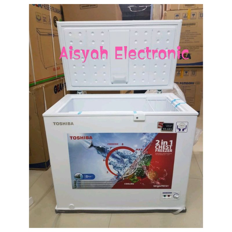 CHEST FREEZER TOSHIBA CR-A320I GARANSI 5 TAHUN