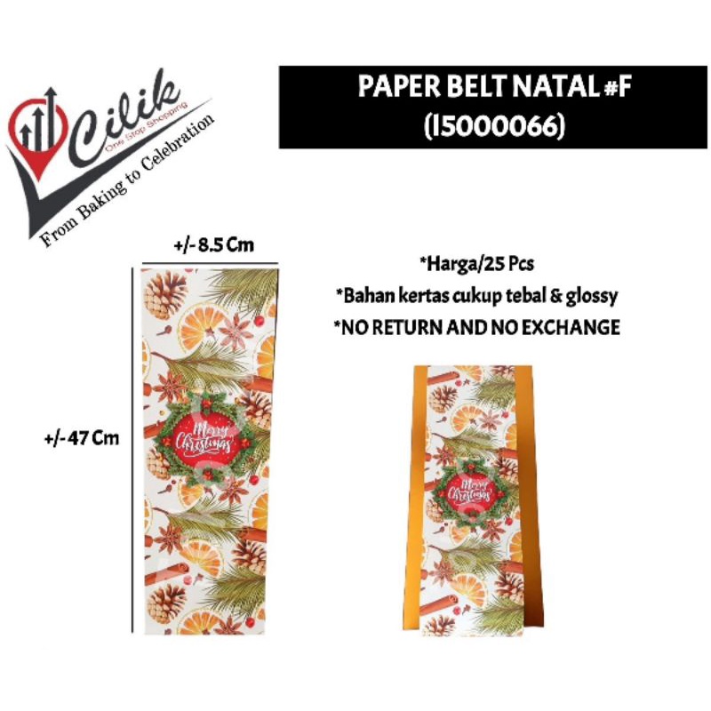 

paper belt natal christmas F cover kertas kemasan dus packing