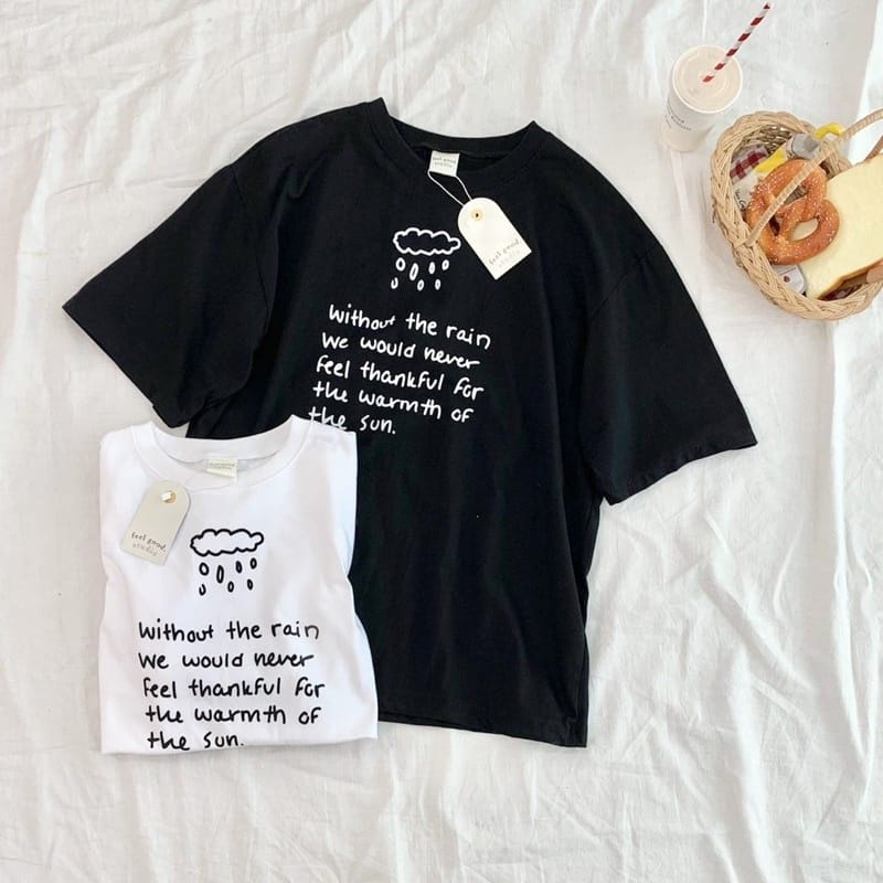 MakeGrosir - KAOS OVERSIZE CLOUD RAIN