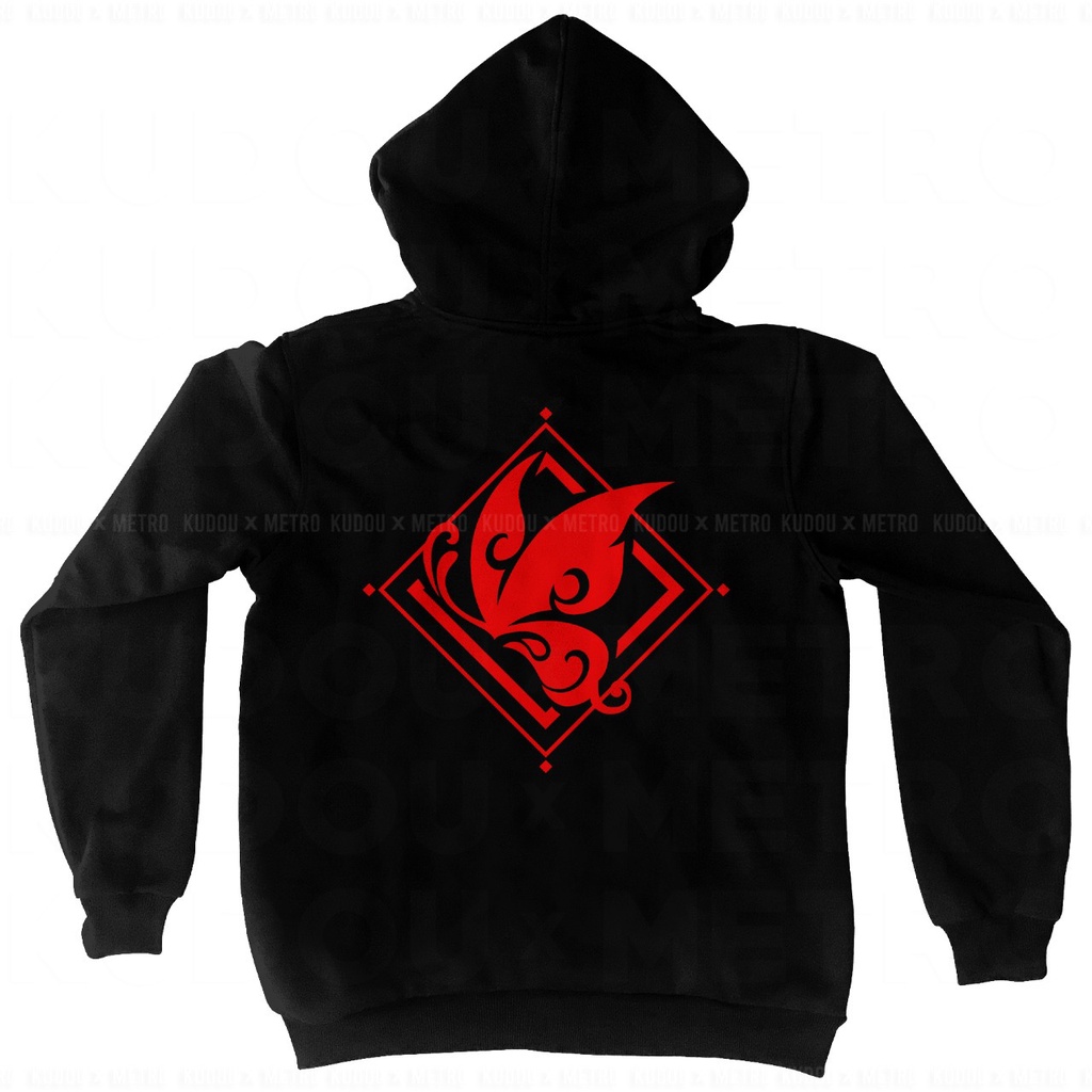 Hoodie Hu Tao Genshin Black Anime Manga Genshin Impact