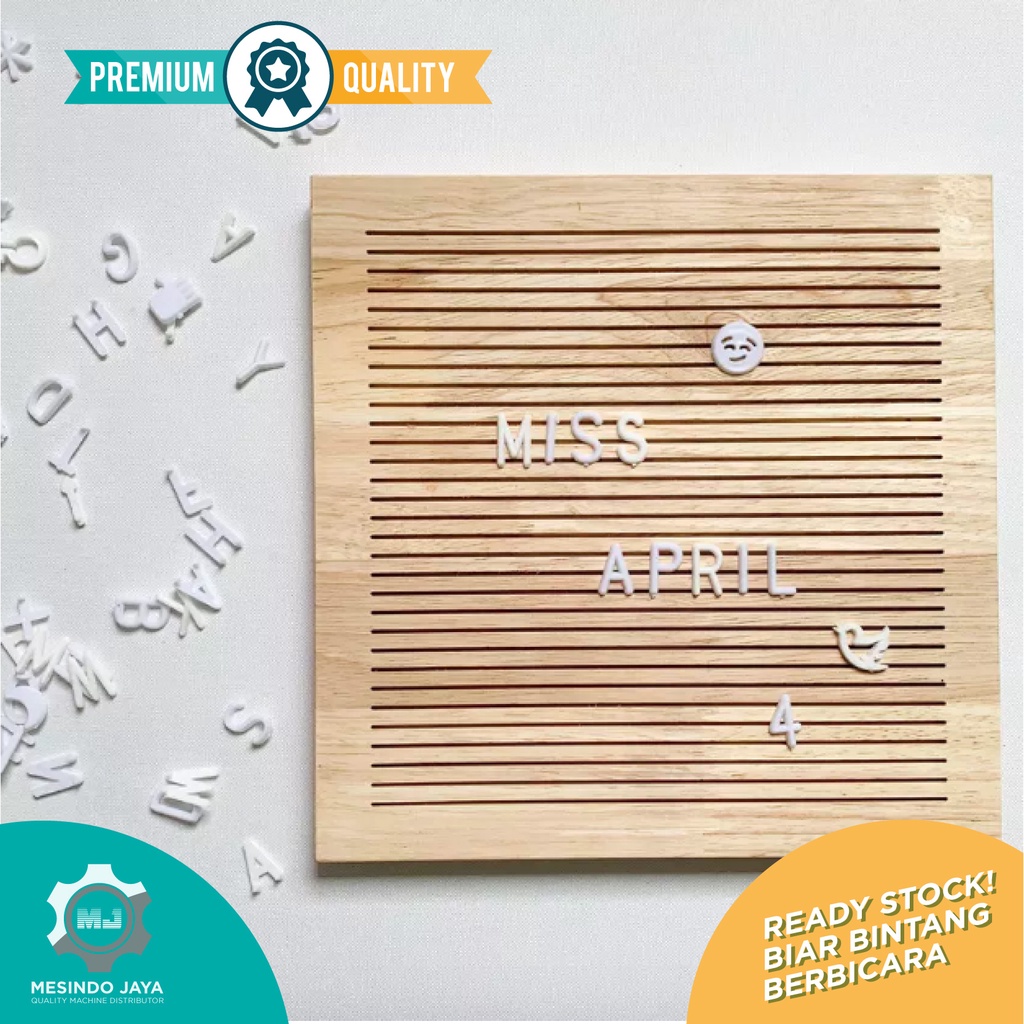 WOOD Letter Board Set / Papan Nama Bayi / Papan Kayu Huruf Decor DIY / WOODEN Letter Board Set / Papan Huruf Letter Board / Sudah Termasuk Huruf / Papan Nama Huruf