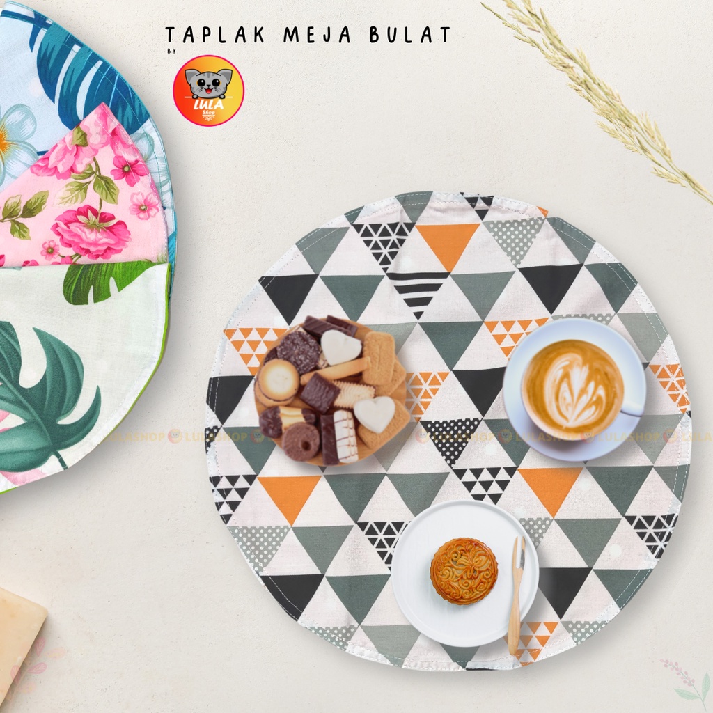 Taplak Meja Bulat Minimalis / taplak kecil / taplak meja / taplak cantik / taplak murah / taplak bulat / tempat tisu