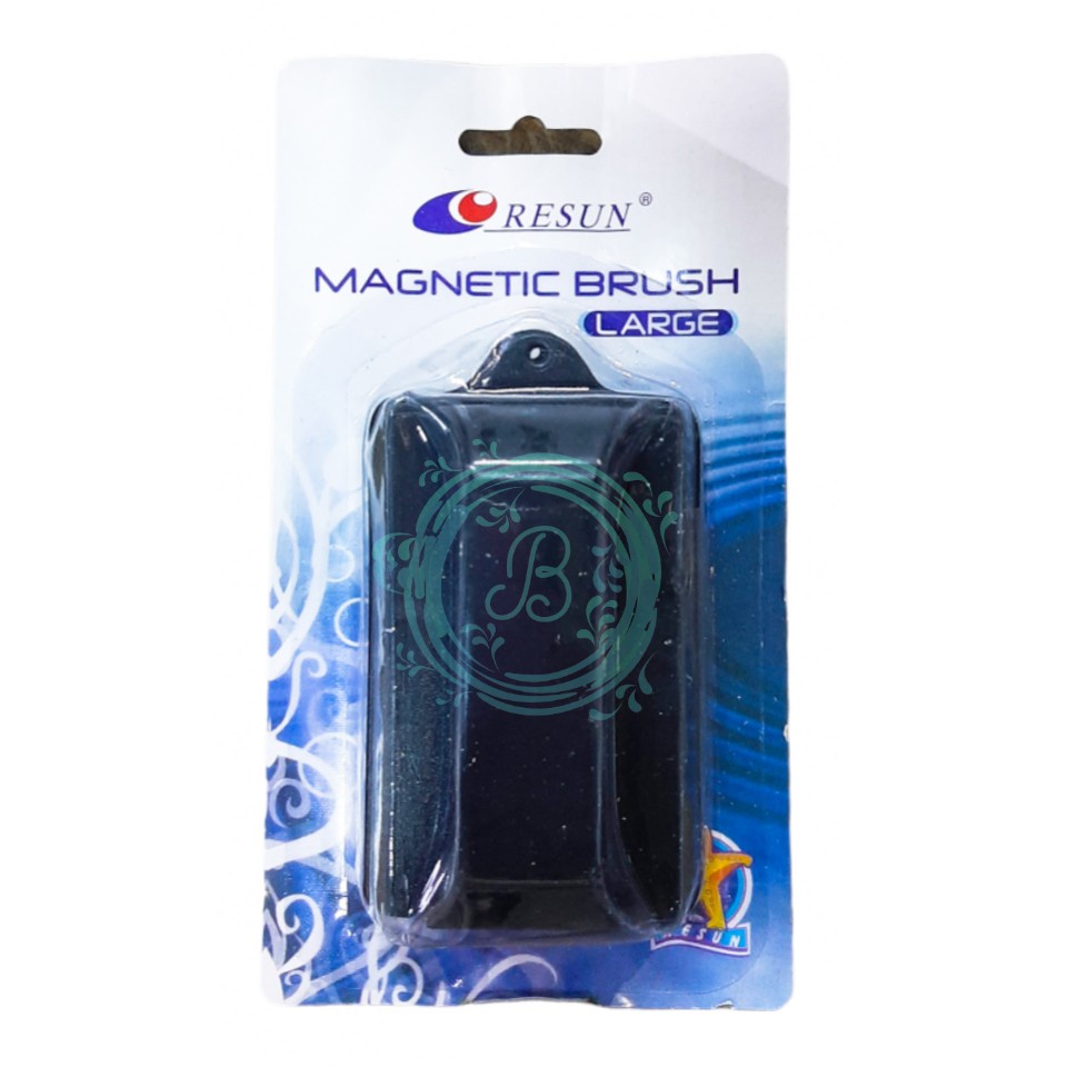 RESUN MAGNETIC BRUSH LARGE Sikat Sinking Magnet Pembersih Lumut Kaca Alga Algae Cleaner Aquarium Aquascape Ukuran Besar MB-L