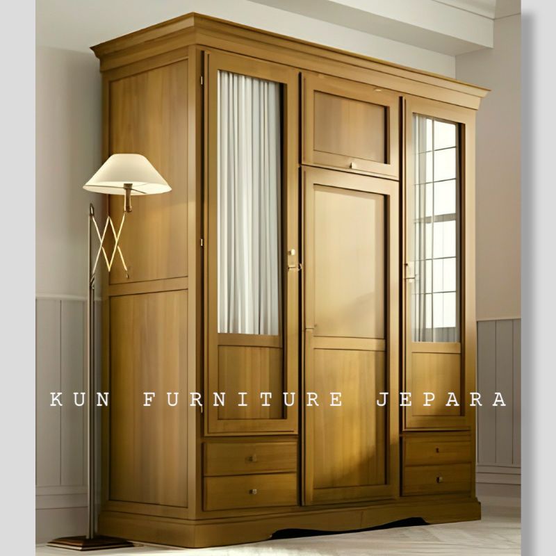 lemari pakaian minimalis kayu jati 3 pintu lemari pakaian minimalis modern jati