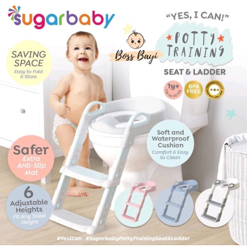 SUGAR BABY - Potty Training Seat &amp; Ladder Step/ Tangga Anak Toilet Training