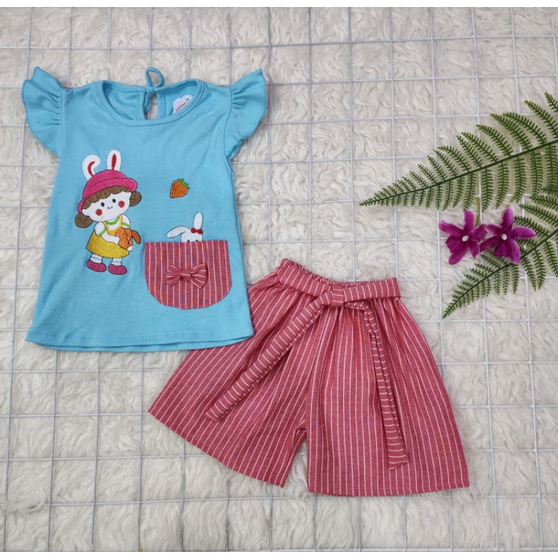 baju bayi perempuan stelan celana baby girl