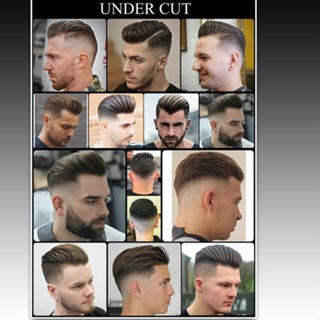 Image of thu nhỏ Poster Gambar Contoh Foto Model Rambut Barbershop 6 Lembar #1