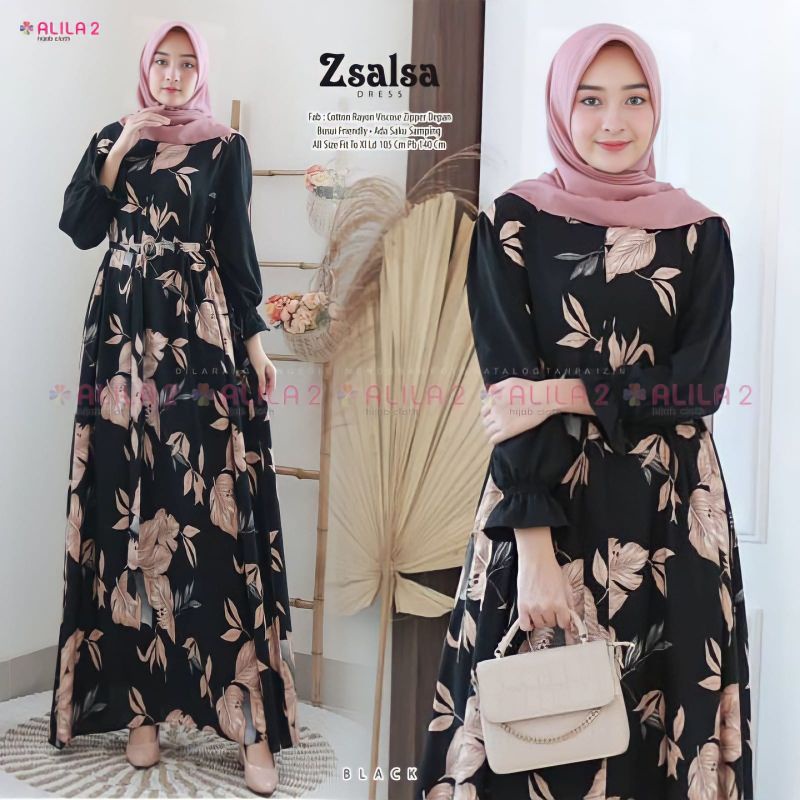 Gamis Maxy Dress Wanita Terbaru Zsalsa Ori Alila 2