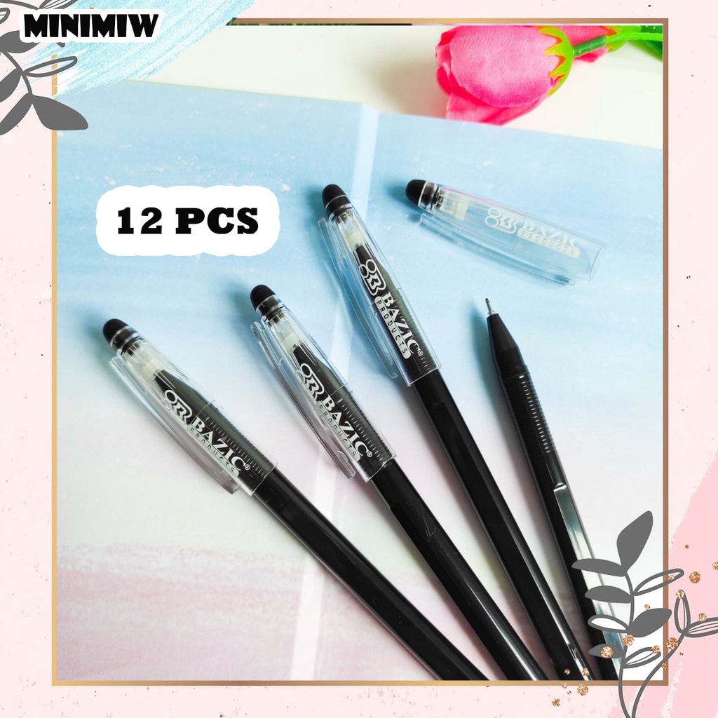 

SELUSIN PULPEN ERASABLE STICK PEN BAZIC ISI 12 PCSBOLPEN BISA DIHAPUS ALAT TULIS BOLPOIN UNIK IMUT MURAH PEN GEL PENA UNIK LUCU MURAH