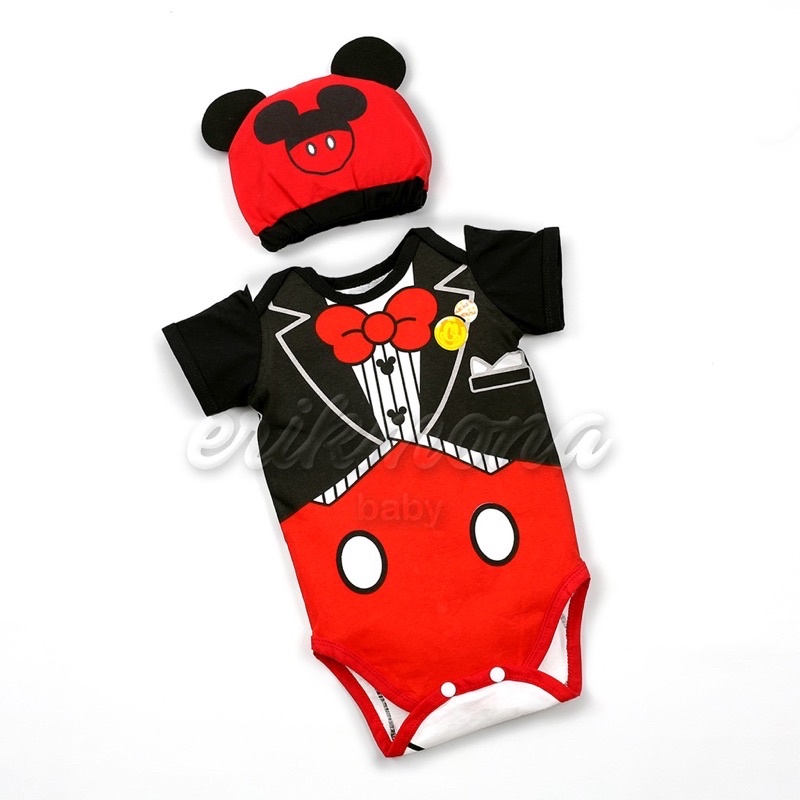 TokoPapin Baju Anak Bayi Jumper Anak Bayi Motif Karakter Lucu Katun Halus Set Topi