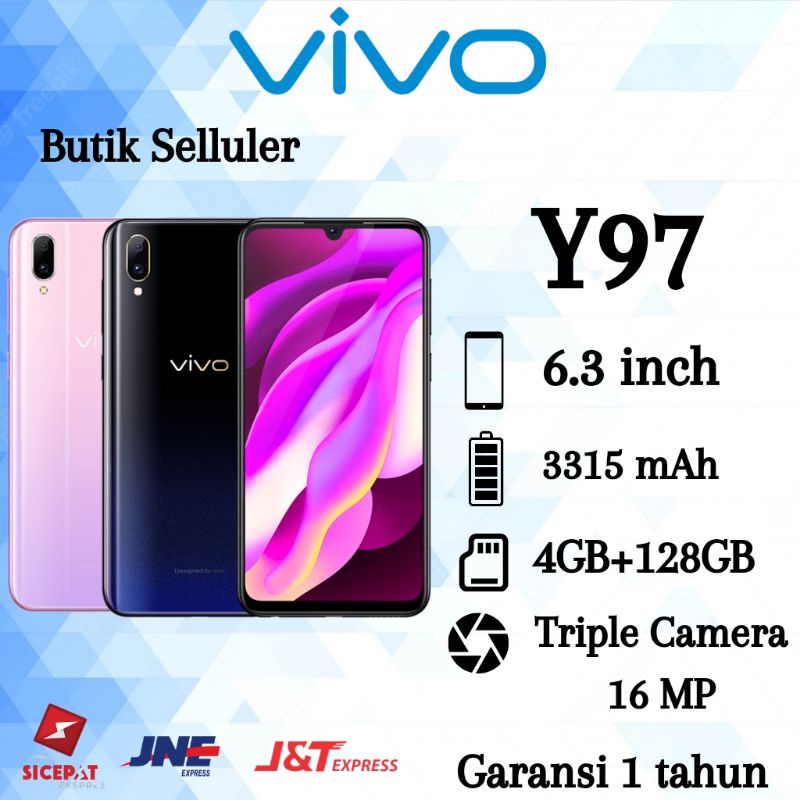 Jual HP VIVO Y97 4GB-128GB FULLSET Android Smartphone | Shopee Indonesia