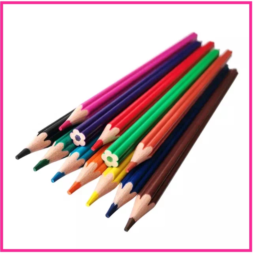 Pensil Warna Flower 12 Warna Bentuk Bunga