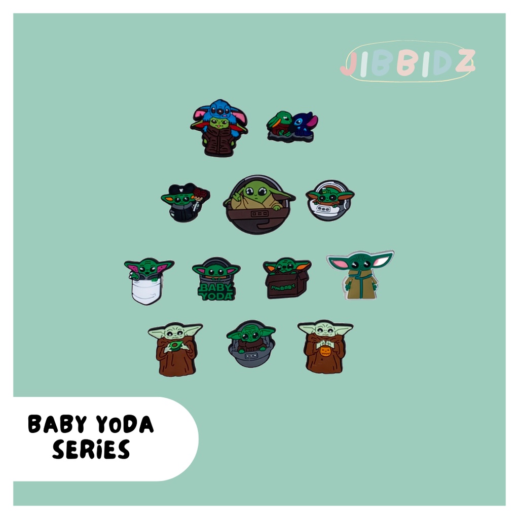 JIBBITZ CROCS - BABY YODA / Pin Hiasan Sandal Crocs / Aksesoris Crocs