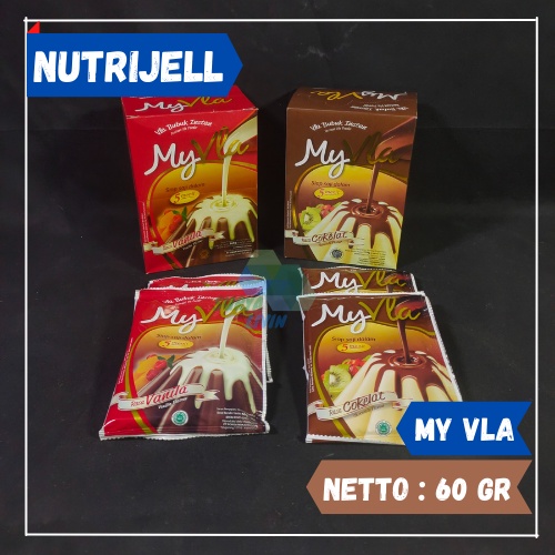 

Nutrijell My Fla / My Vla 60gr Nutrijell Bubuk Instan Rasa Vanila dan Coklat