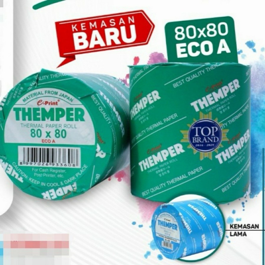 E-Print Thermal Roll 80x80MM ECO A (HIJAU)