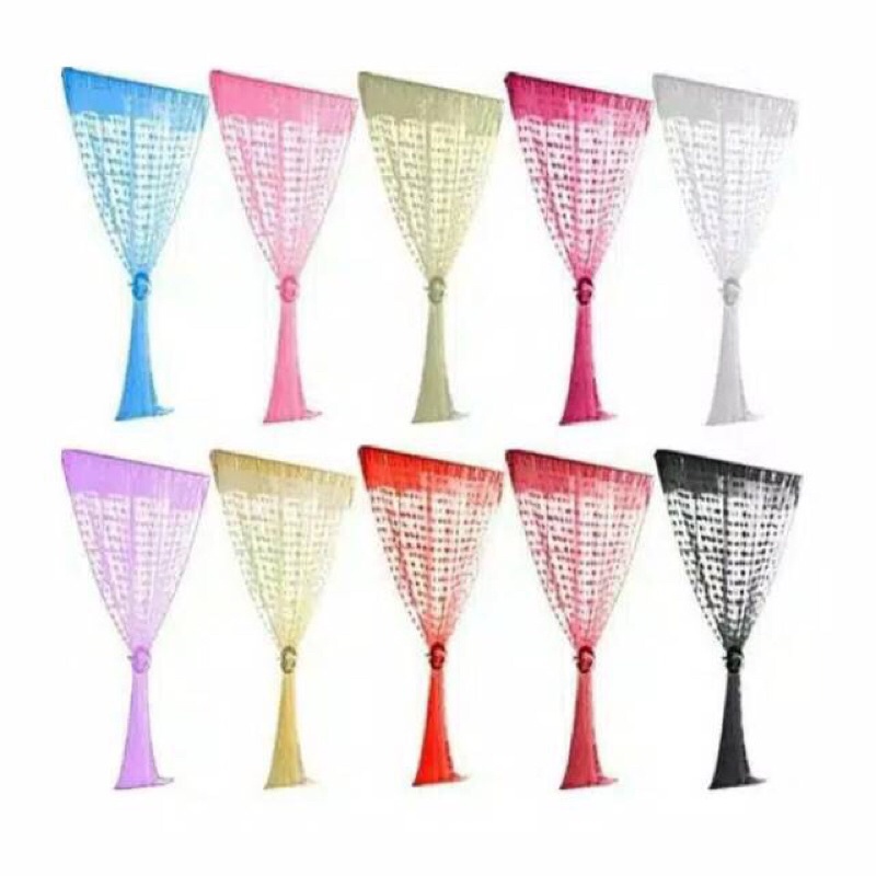 [ily]Tirai Gorden Motif Love (14 pcs sekilo ) Ready Makassar Murah