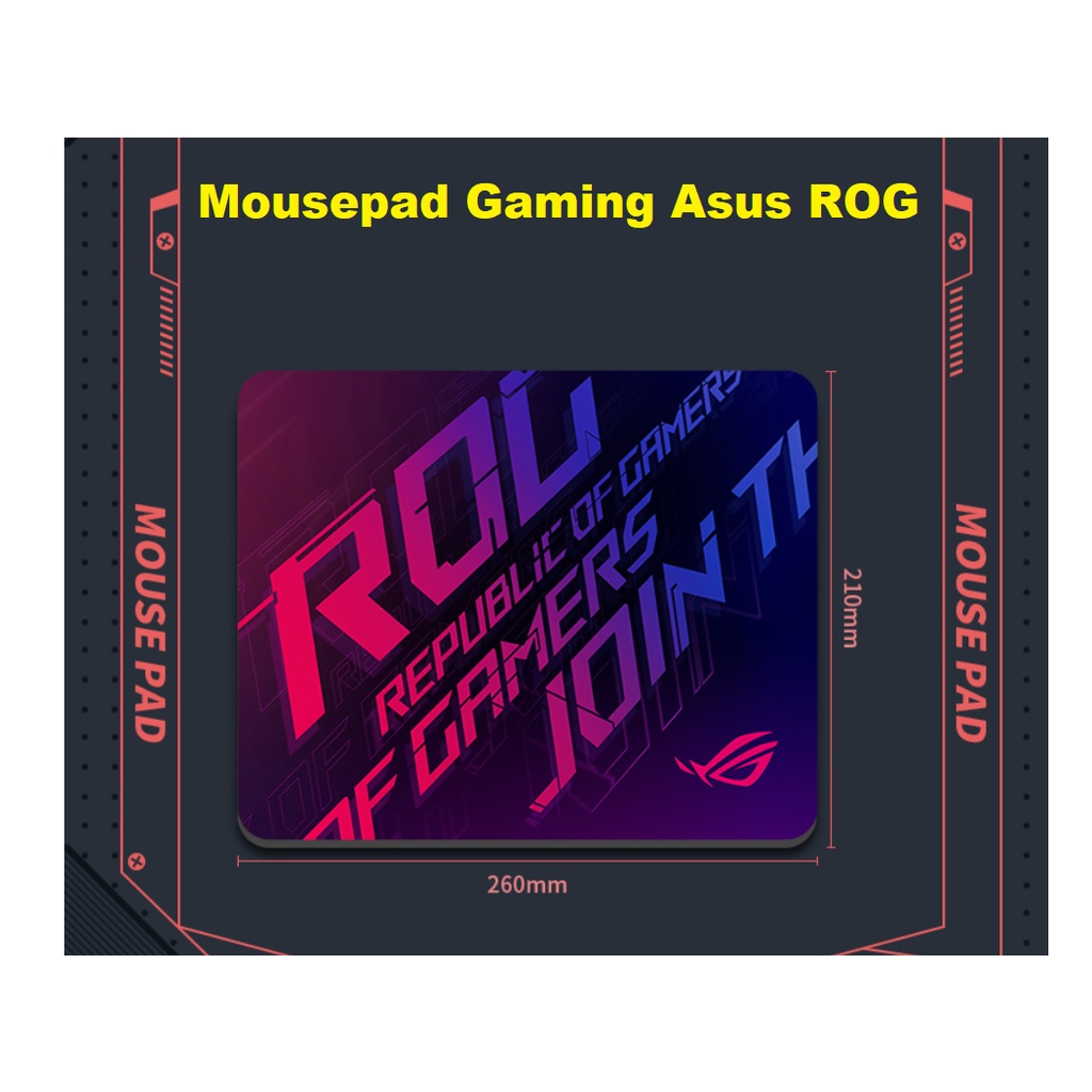 MousePad Asus ROG Original Quality Mousepad Gaming Simple Keren