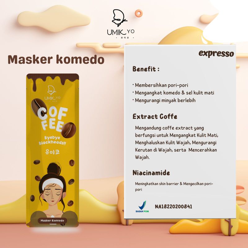 MASKER KOMEDO BY UMIKYO BPOM ORI 100%