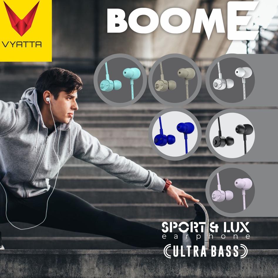 Siap Kirim VYATTA BOOM E Earphone / Headset / Handsfree - Ultra Bass