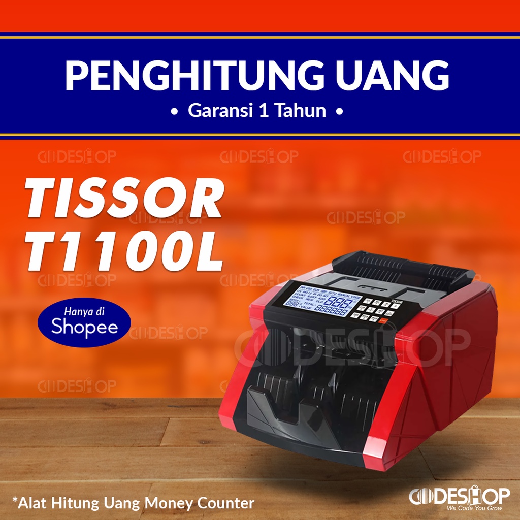 MESIN HITUNG UANG TISSOR T1100L CEPAT DAN AKURAT TERMURAH T1100L