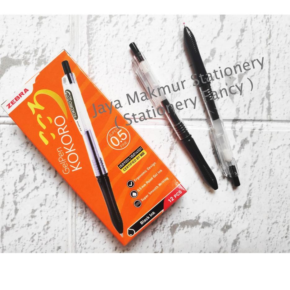 

Limited Pen gel Zebra Kokoro 0.5 mm fine Tinta Hitam !