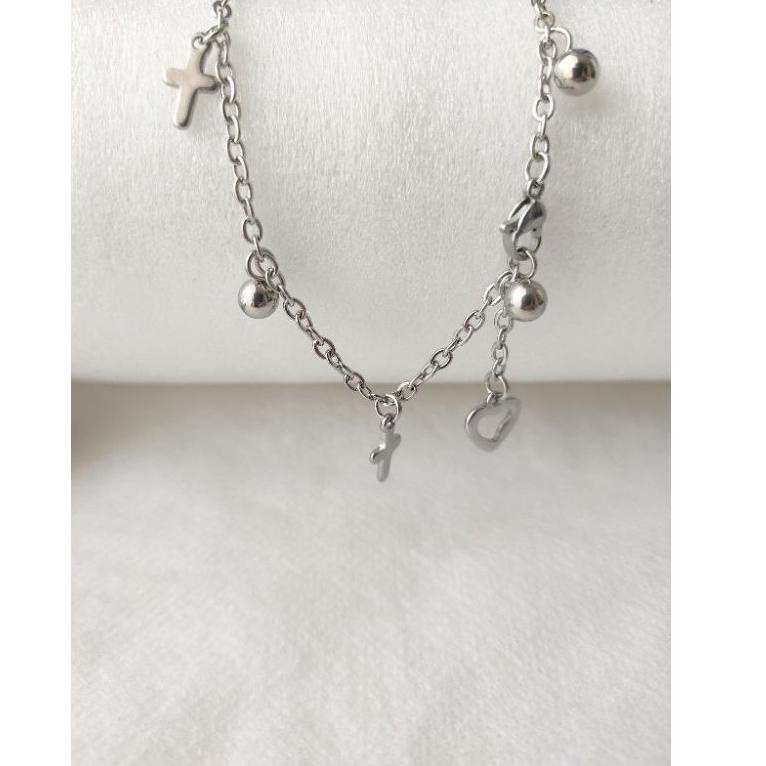 H2V6 Gelang Kaki dan Tangan Salib Gelang Titanium Import