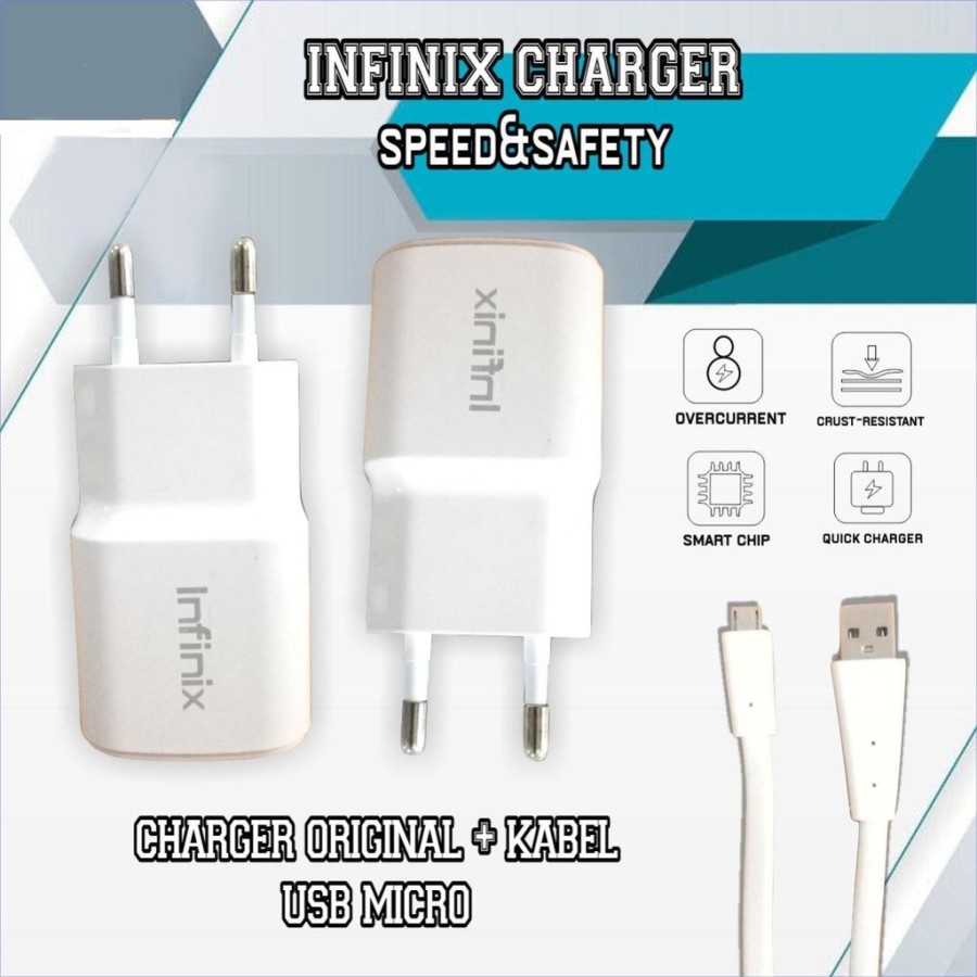 Travel Charger Infinix Micro USB 2A Fast Charging Hot 9 Smart 5