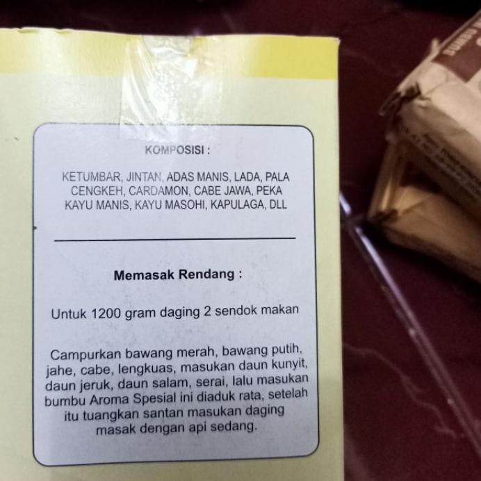 

Stok terbaru bumbu rendang Padang asli 250 gram 