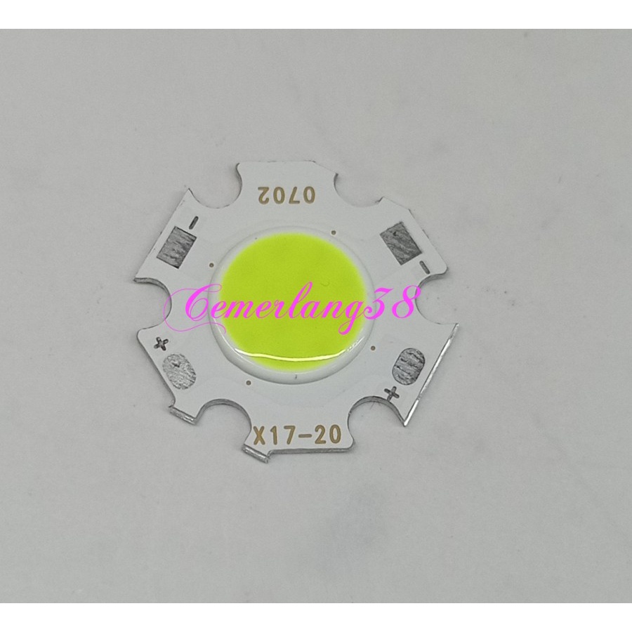 HPL 7W COB / High Power Hijau 10-20 mm LED 7 Watt Chips On Board green