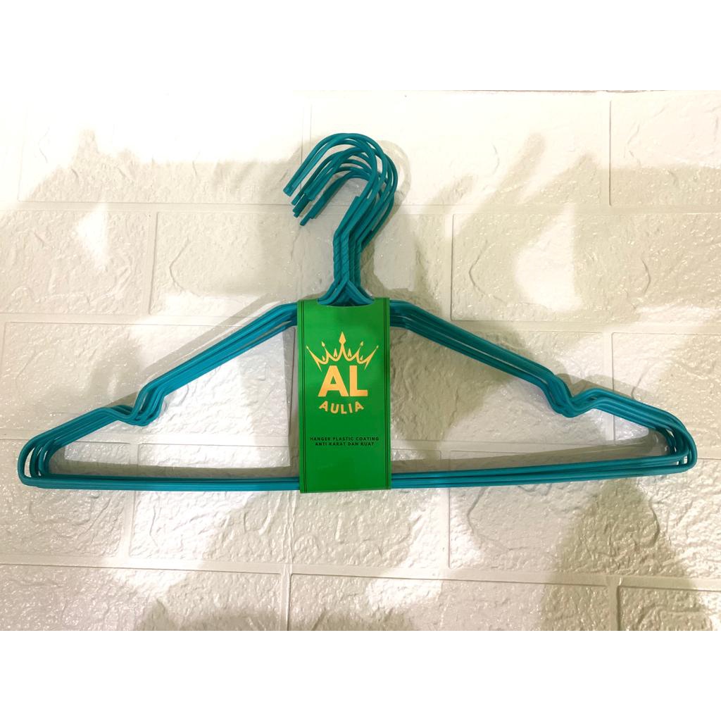 HANGER KAWAT WARNA STAINLESS PER10PCS / GANTUNGAN BAJU MURAH WARNA WARNI ISI 10PCS