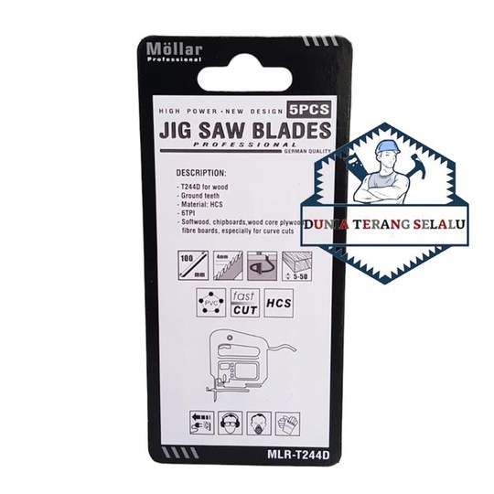 (1 biji) Mata Graji Jig Saw MOLLAR T244D JigSaw Blades MLR-T244D