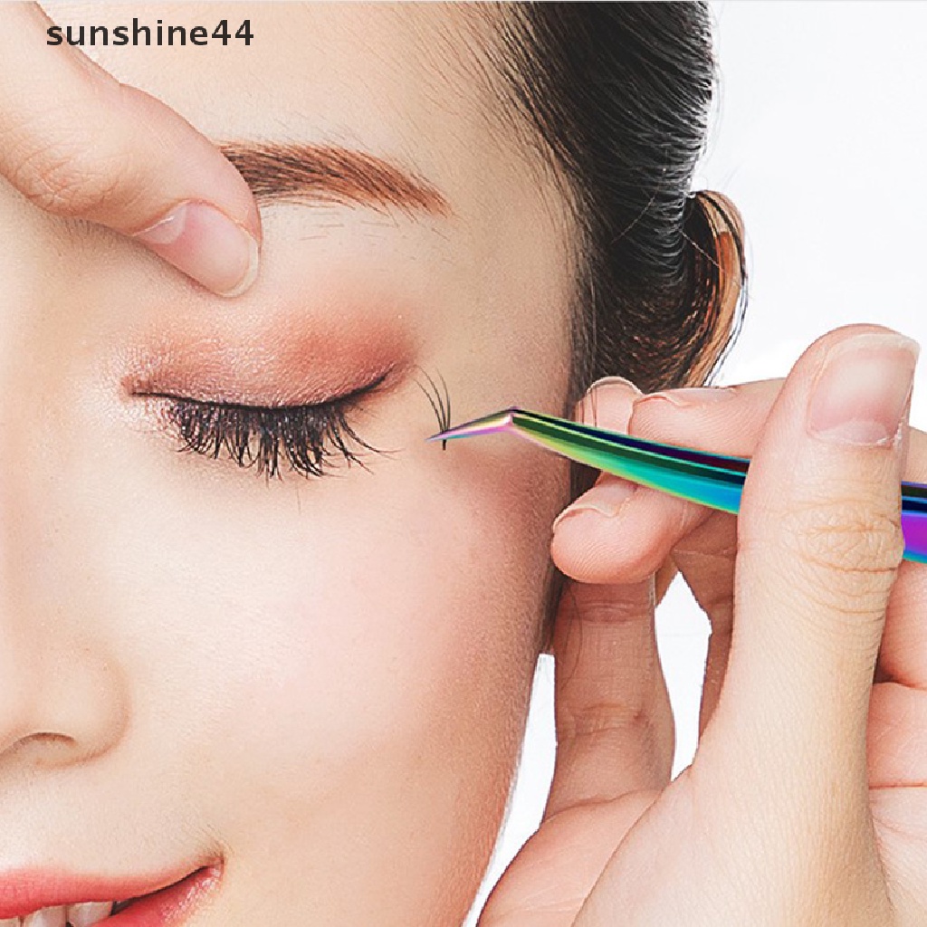 Sunshine Pinset Stainless Steel Profesional Untuk Memasang Bulu Mata Palsu