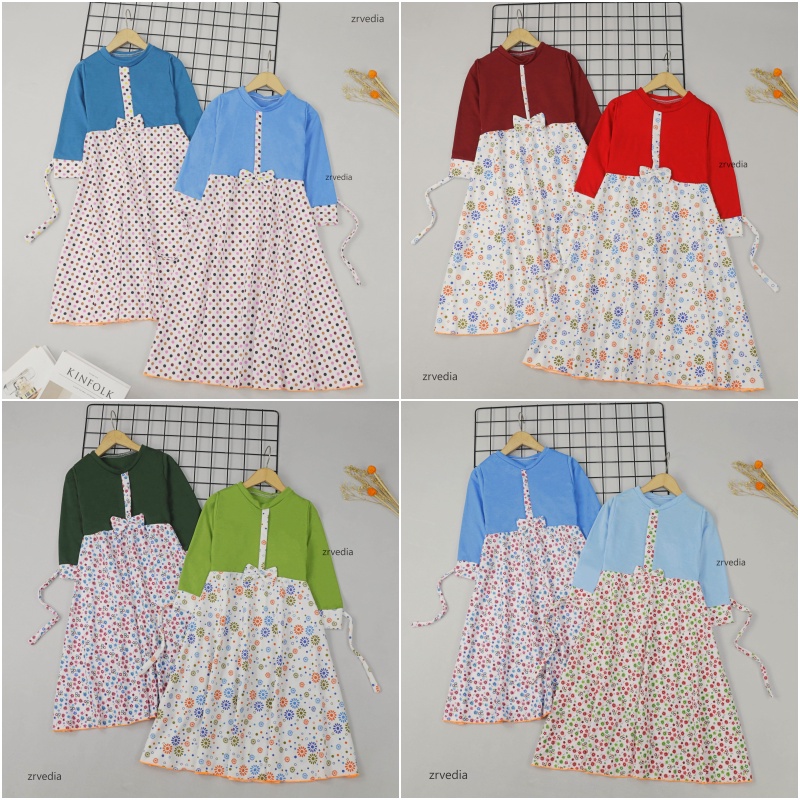 Gamis Pita Uk. 3-4 Tahun  / Gamis Muslim Ngaji Murah Lengan Panjang Perempuan Cewek