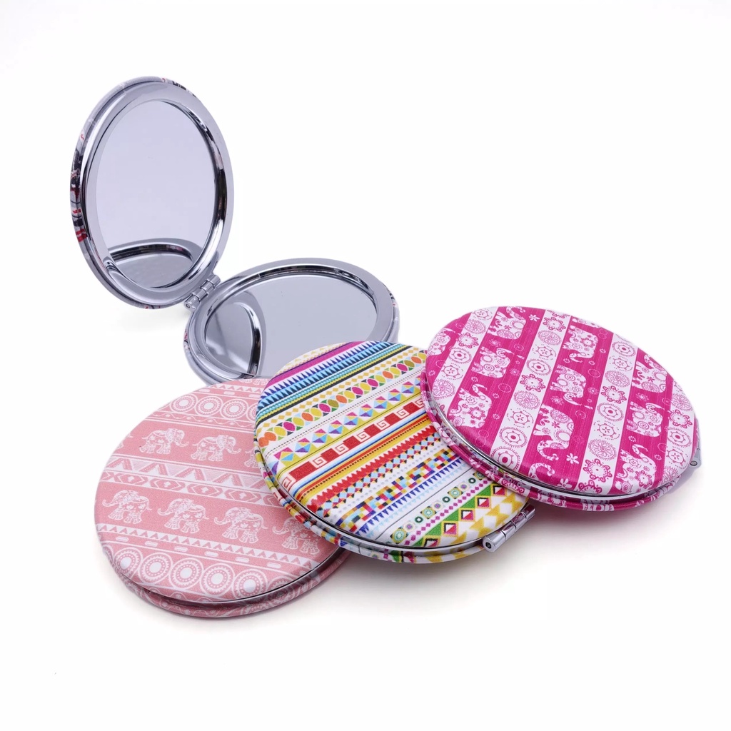 Kaca Cermin Make Up Mini Travelling Motif Kartun Colorful / Cermin Saku Portable Mini