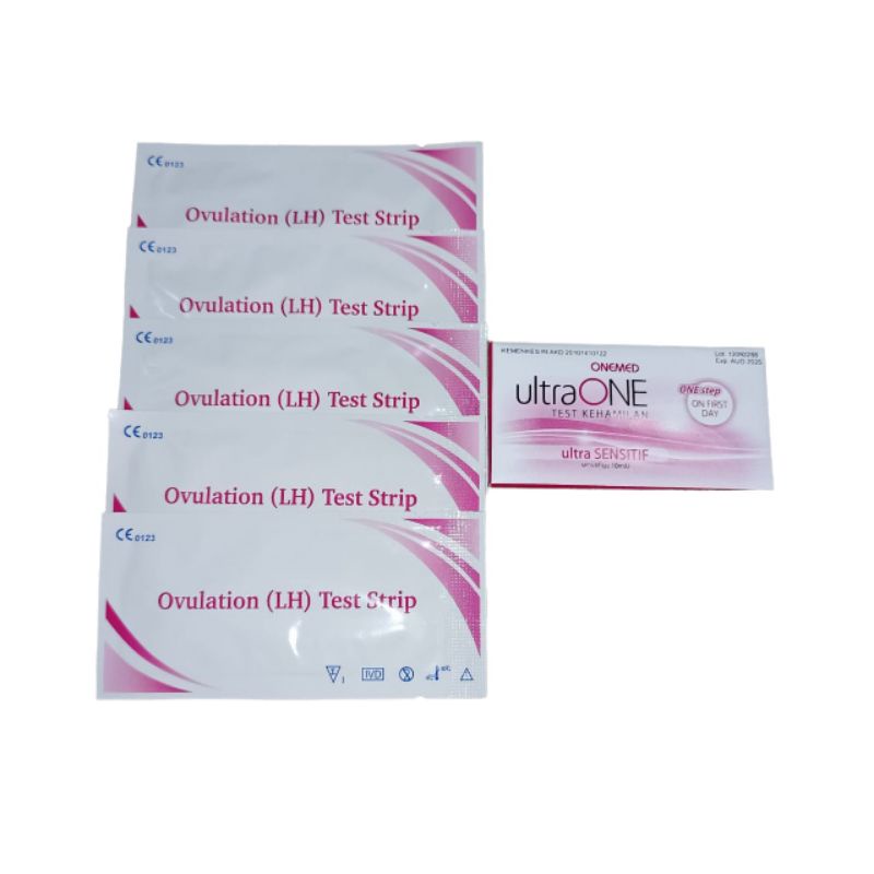 5pcs Ovulation LH Test Strip 1pcs Tes Hamil Strip
