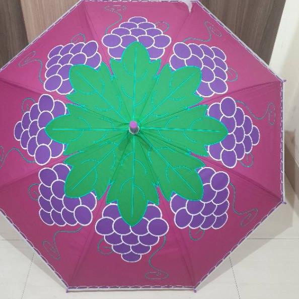 Buruan Belanja--Payung Tongkat PVC Motif Buah