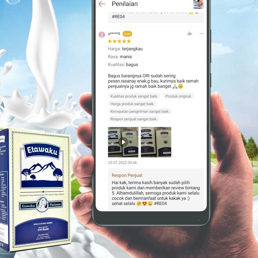 

Diskon✔️Etawaku Platinum || Susu Kambing Etawa Murni Rendah Gula Bebas Pengawet Efektif Atasi Masalah Nyeri Sendi & Tulang Masalah Pernafasan Jaga Kesehatan Jantung Cegah & Menurunkan Diabetes Kolesterol Lancarkan Produksi ASI|SQ6