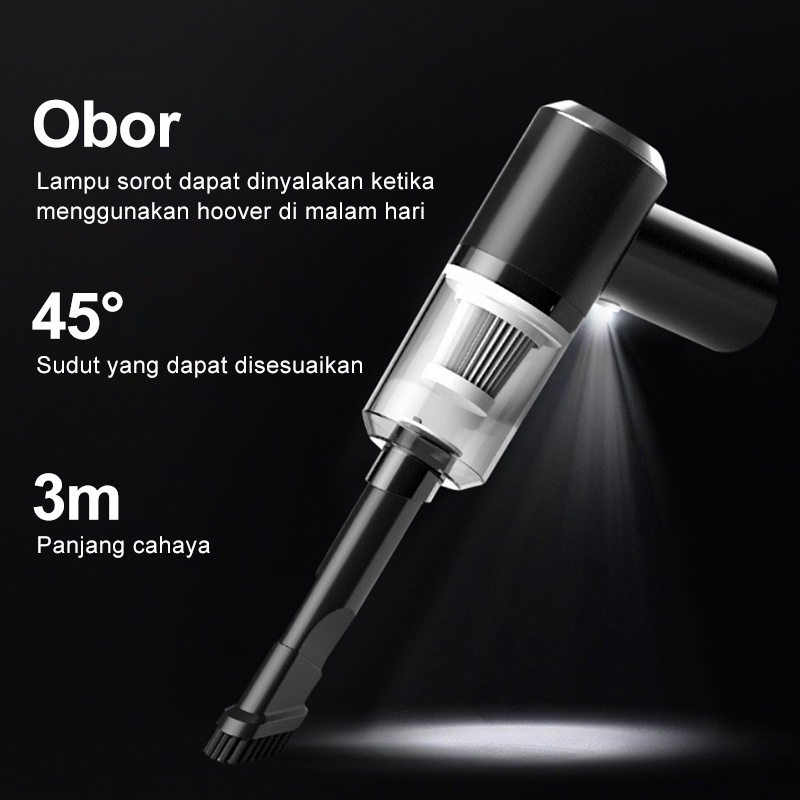 AmazeFan Penyedot Debu Nirkabel 9000Pa Mini Portabel Vakuum Penghisap Debu Mobil Vacum Cleaner Wet And Dry Wireless Vacuum Lantai Kasur Pembersih Penyedot USB Rumah Vaccum Meja Alat Sedot Debu Bed Facum Car Vakum Cleaner peralatan elektronik rumah tangga