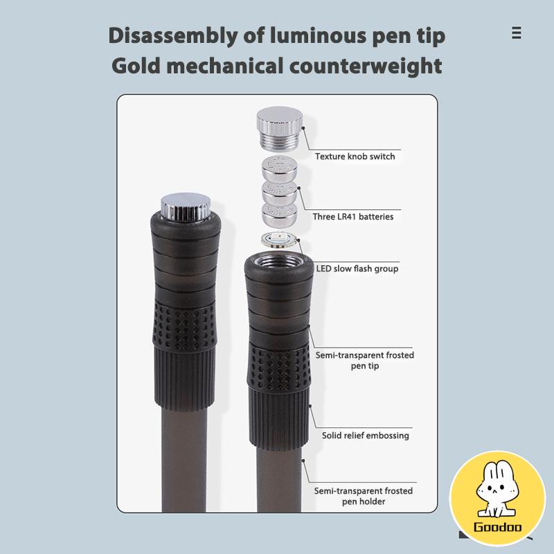 Pena Berputar Bercahaya Dekompresi Pena Lampu Pernapasan LED Keren -Doo